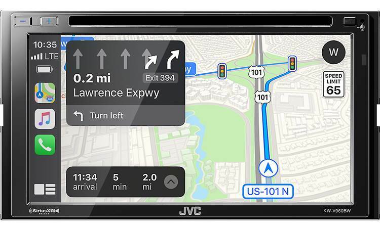 JVC KW-V960BW 6.8″ DVD/CD Receiver Compatible Apple CarPlay or Android Auto