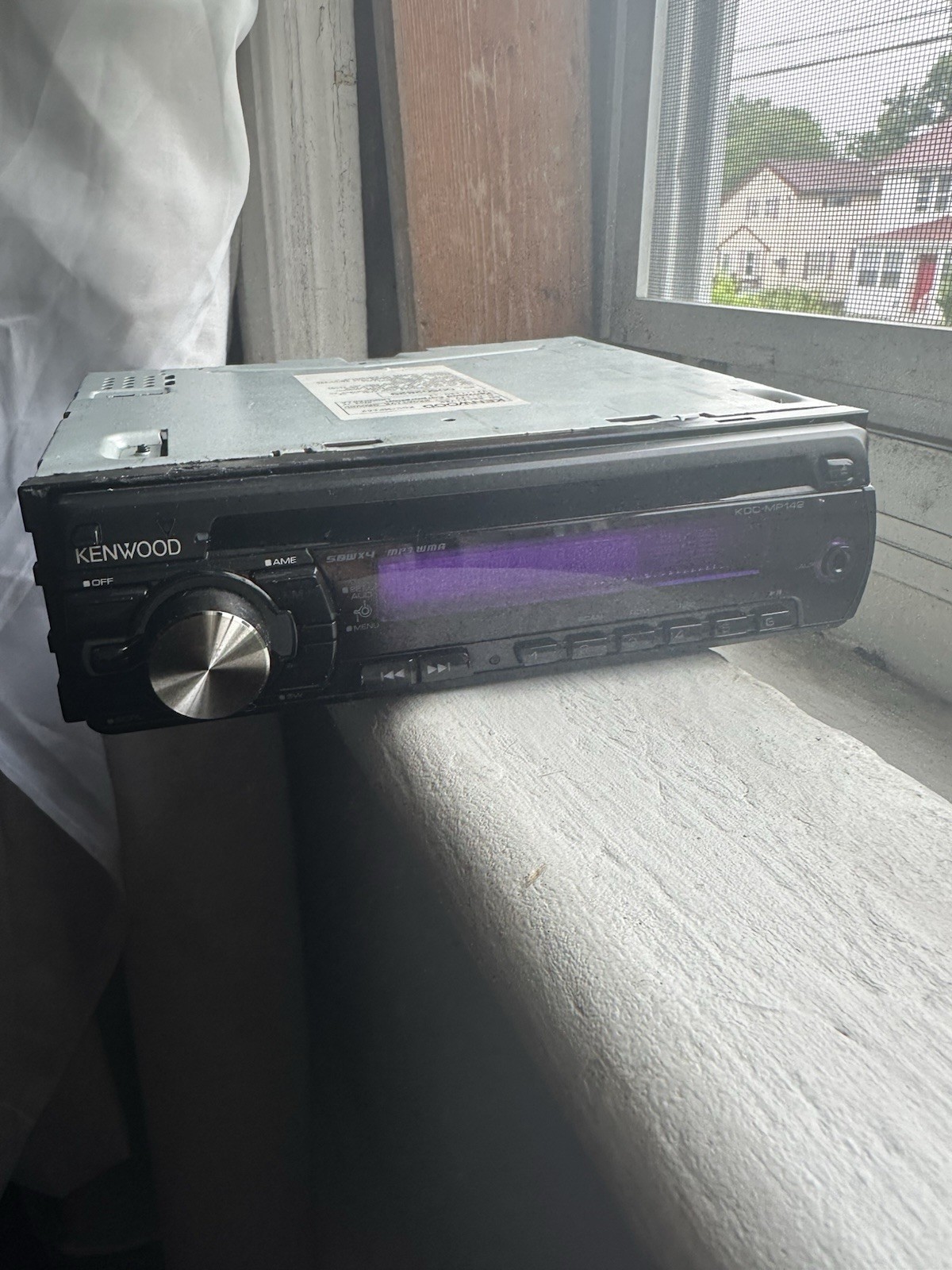 Kenwood CD Receiver #00502829 50Wx4 MP3WMA KDC-MP142 Untested
