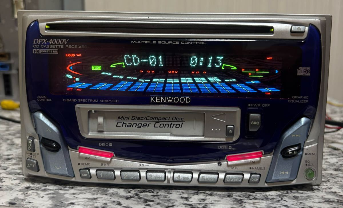 Kenwood DPX-4000V 2Din Car Audio CD Cassette Receiver 40W x 4 Working Confirmed