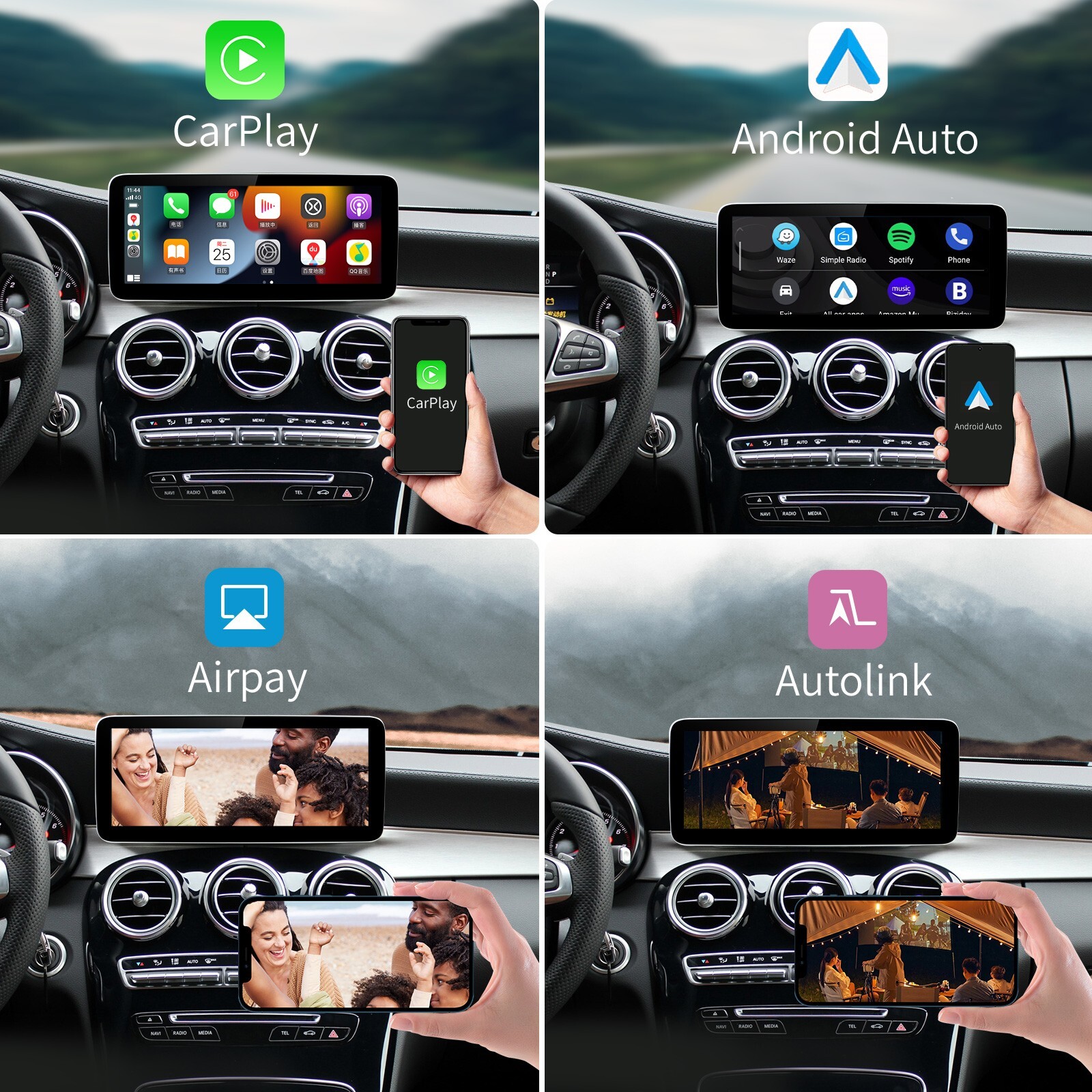 12.3′ Wireless Carplay/Android Auto for Mercedes Benz NTG5.0 GLA CLA GLC