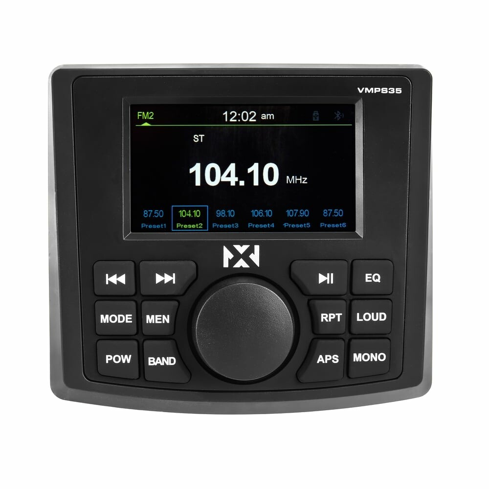 NVX VMPS35 | ATV/UTV/Marine Water-resistant 3″ Video Stereo with Remotes