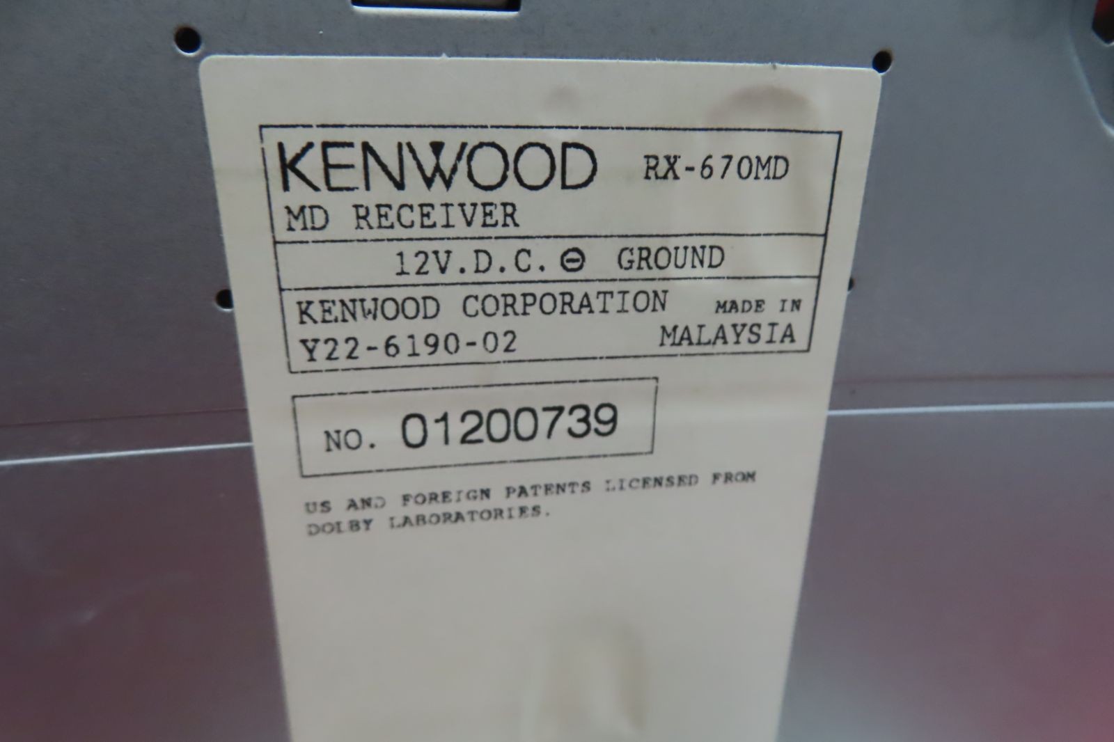 KENWOOD RX-670MD RD-360 2DIN CD Player Car Audio Navigation System Tested