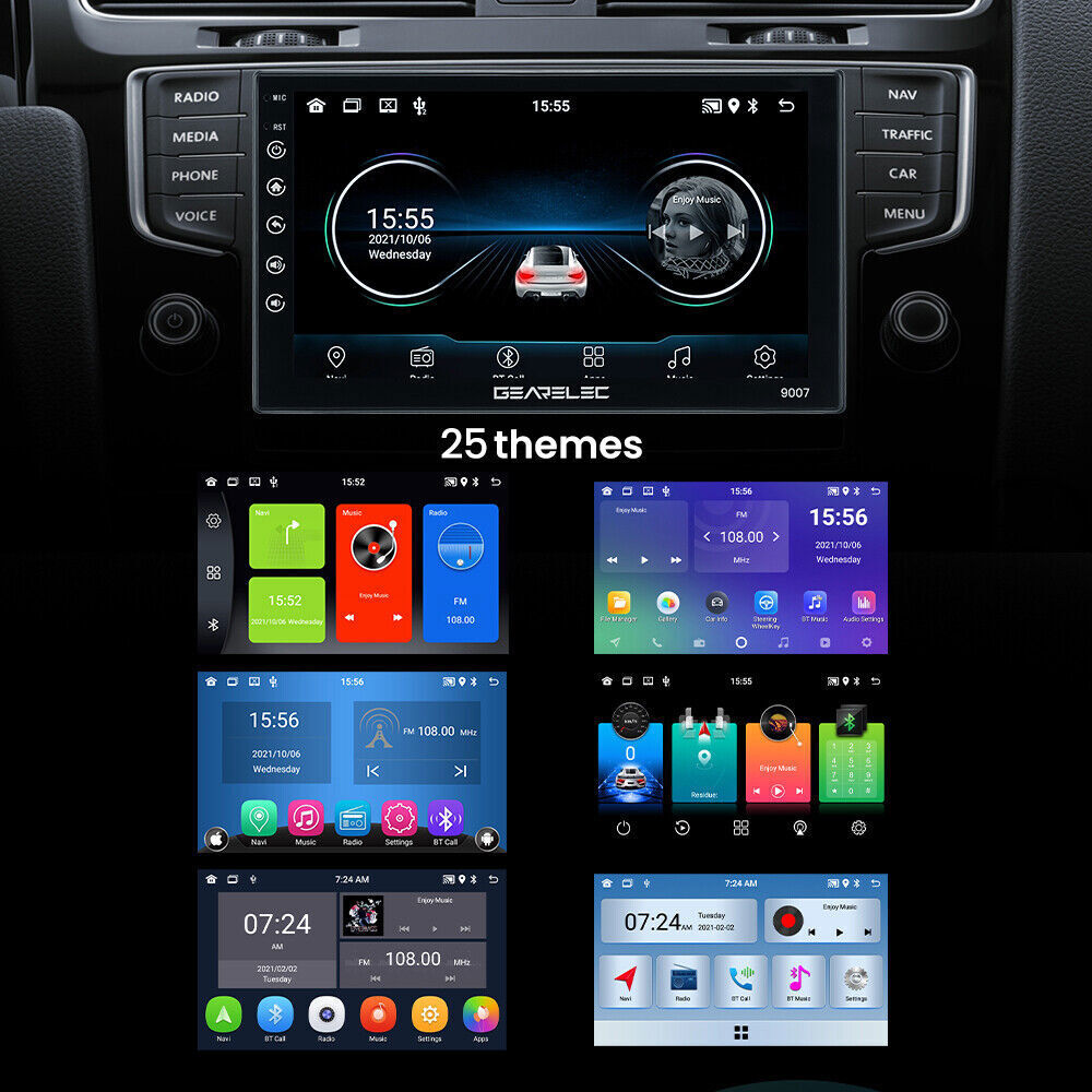 4+64GB CarPlay Double 2Din Car Stereo Radio GPS Android 13 7″ Touch Screen Unit