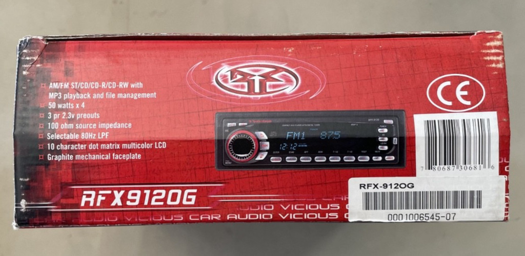 Old School Rockford Fosgate RFX-9120G — AM/FM/CD Player/MP3 Playback, NOS #418