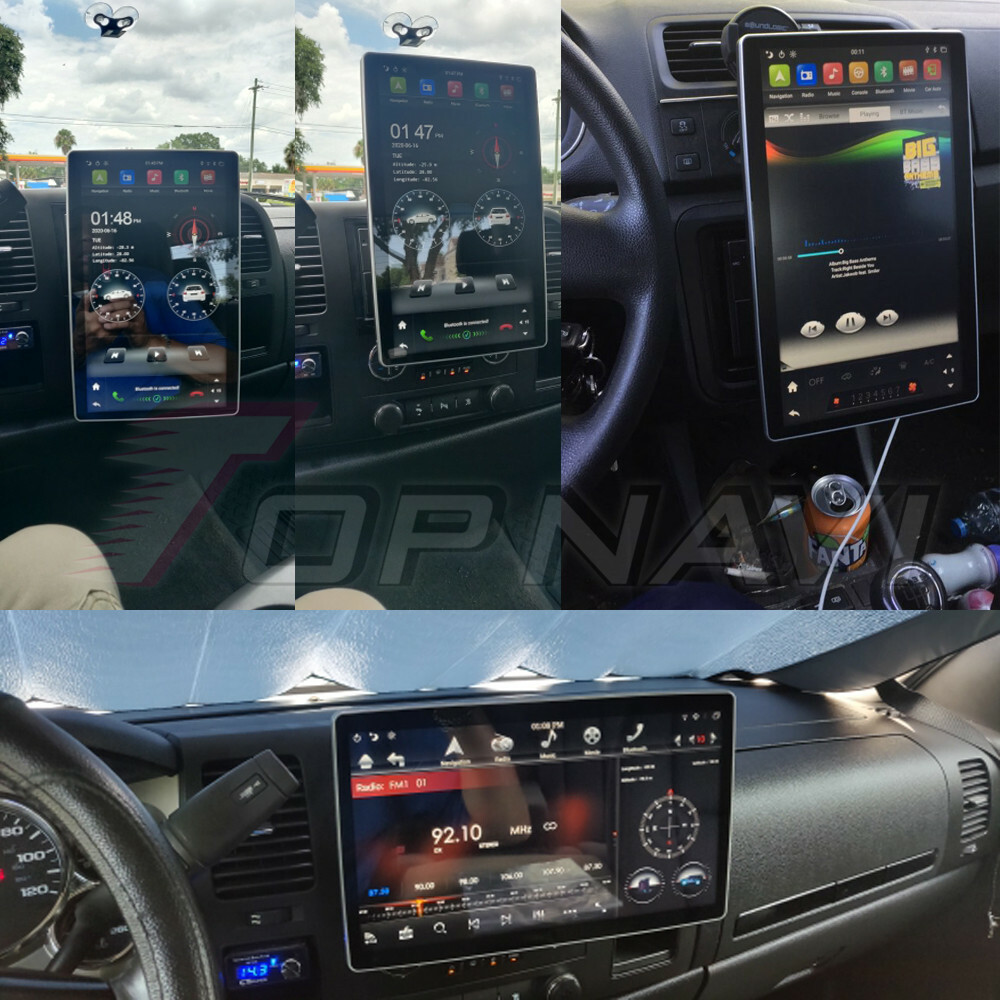4+64G Double Din Car Stereo Radio Player Android GPS Touch Screen Navigation BT