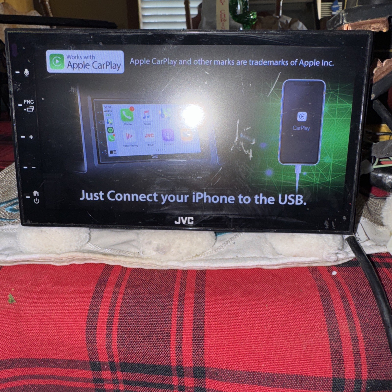 JVC KW-M560BT 6.8″ Bluetooth Digital Media Car Play/Android Receiver+Backup Cam