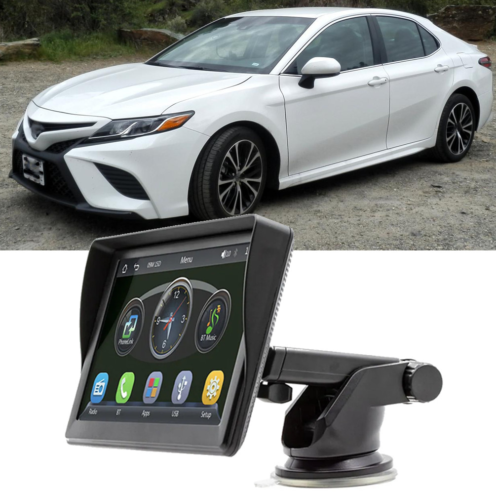 Portable 7″ Touch Screen Wireless CarPlay A*pple Android FM/AM For Toyota Camry