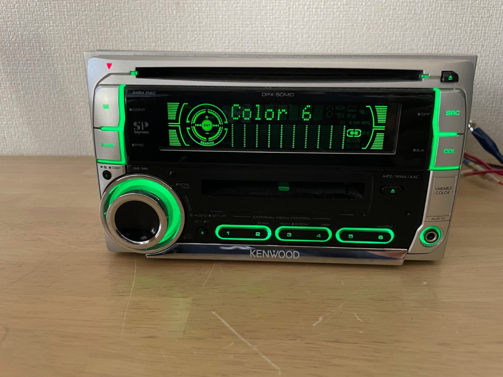 KENWOOD DPX-50MDS 2Din Car Audio CD MD MDLP MP3 AUX Player With Bluetooth Tested
