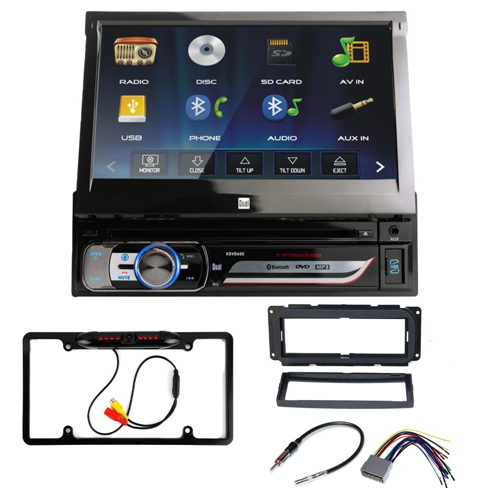 XDVD600 7″ Flip-Up Screen DVD AM/FM Bluetooth Stereo for 2002-2005 Dodge RAM