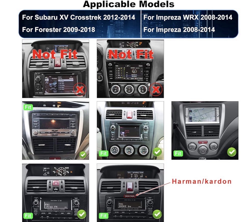 5GWifi Upgrade Car Radio for Subaru Impreza WRX 2008-2014, XV Crosstrek 2012-…