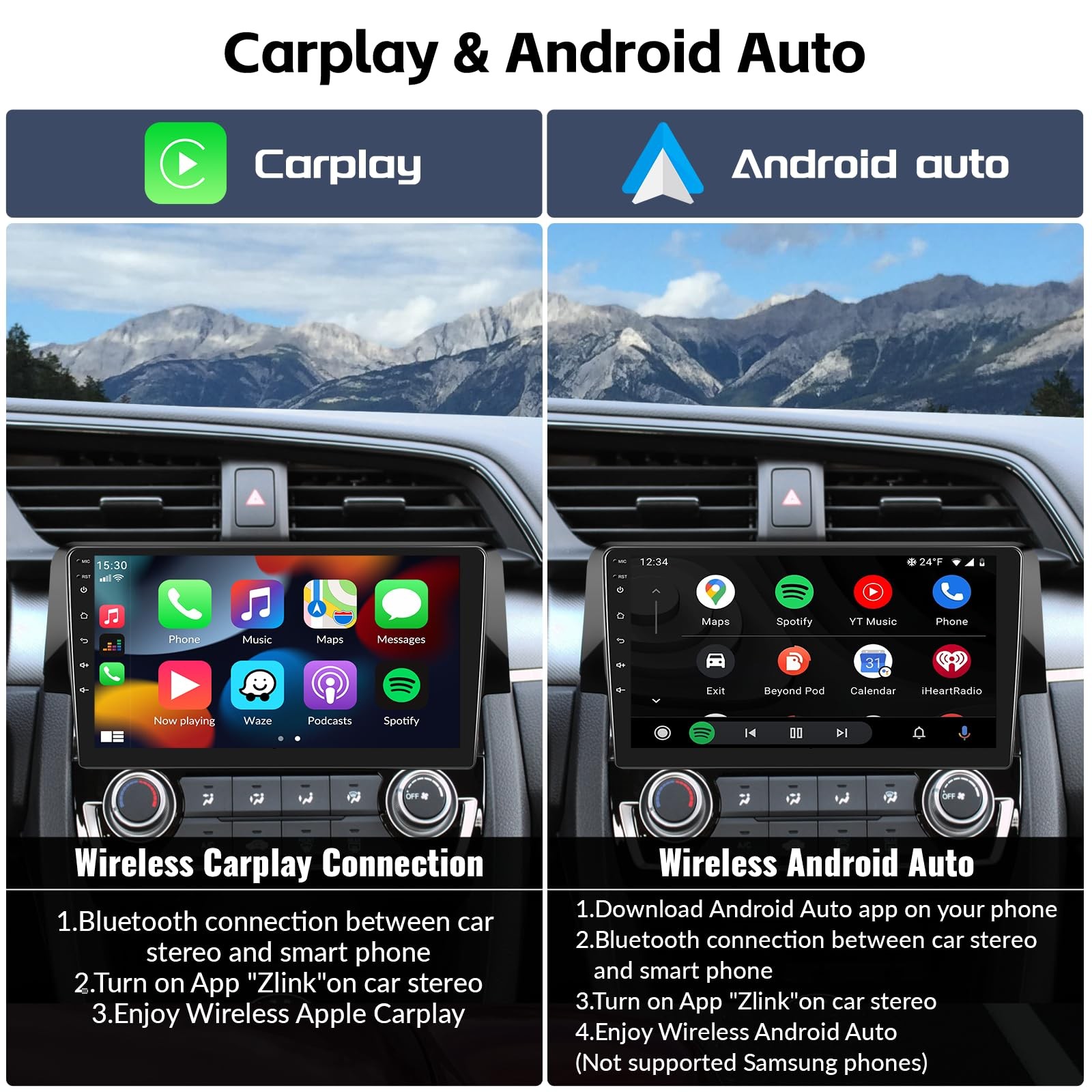 Sixwin Android 13 Car Stereo Radio For Honda Civic 2016 2017 2018 2019 2020