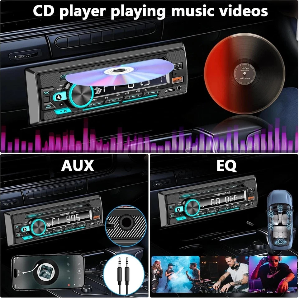 Single Din Car Stereo & Car Radio with CD/DVD Player – Upgrade Your Classic Car