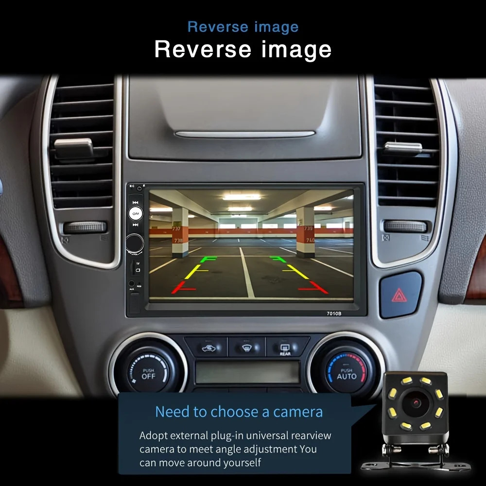 2Din for Mobile phone 7” Car MP5 Multimedia Player Rearview Camera BT FM TF USB