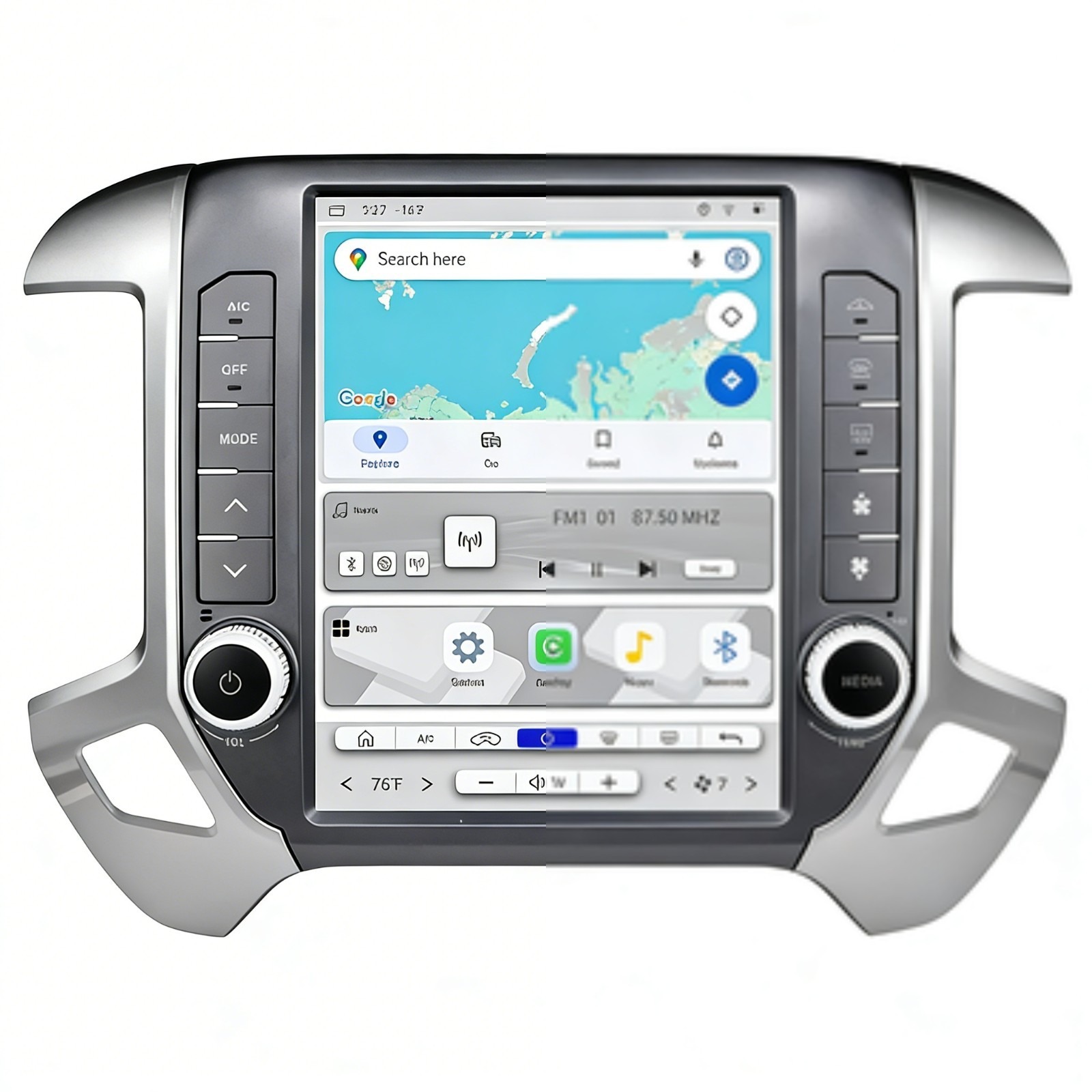 Android 13 Car Radio Stereo Tesla Style for Chevy Silverado GMC Sierra 2014-2019