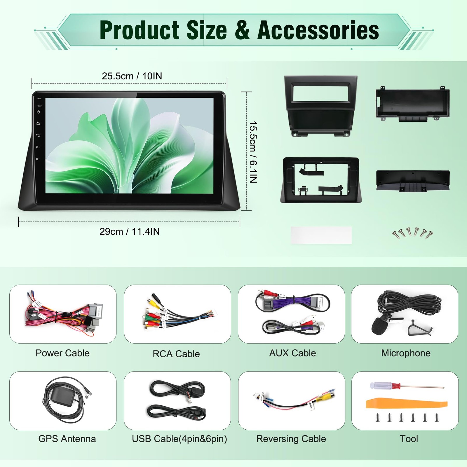 10″ Wireless CarPlay & Android Auto Stereo for 2008–2013 Honda Accord