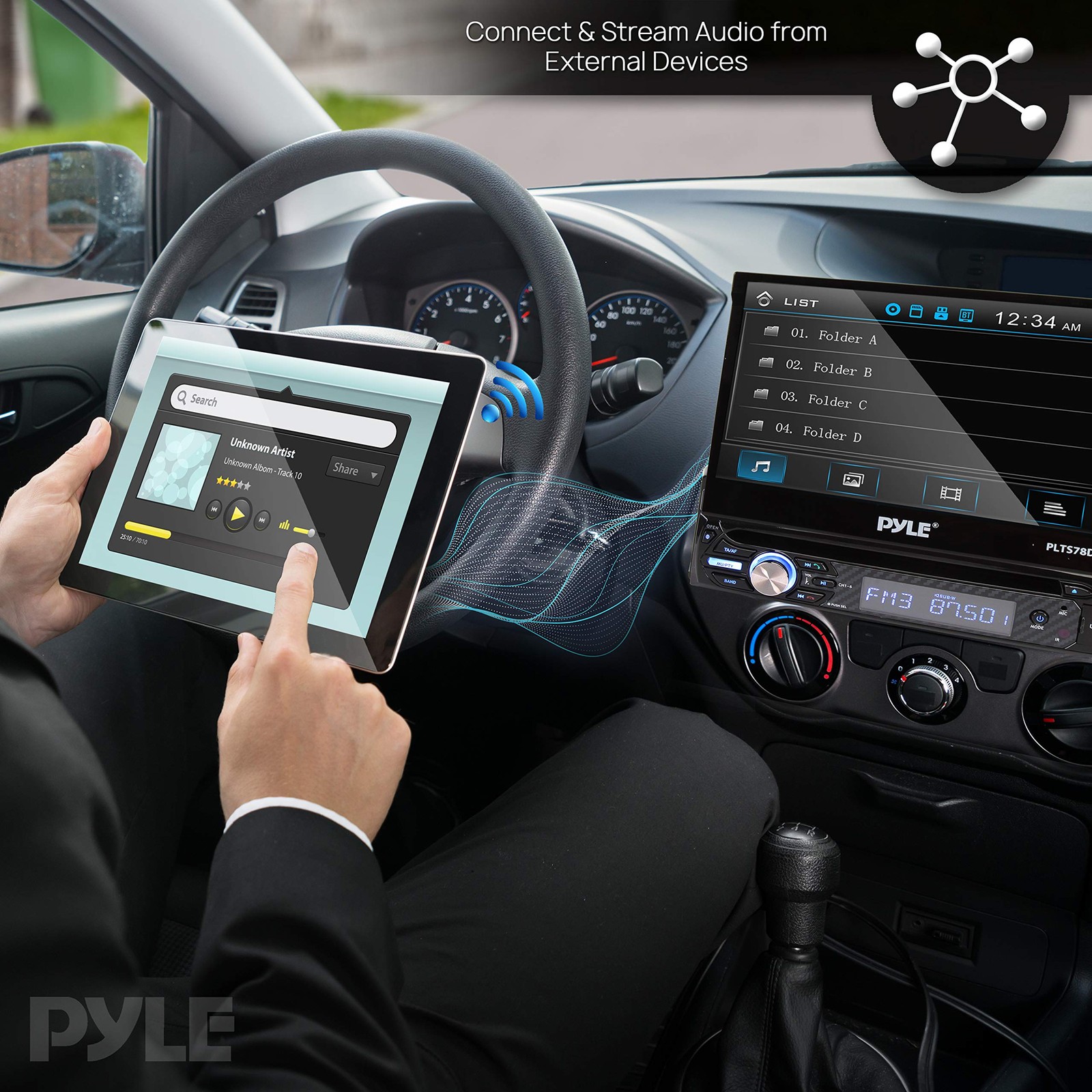 Pyle Single DIN 7″ Touchscreen Bluetooth Stereo CD/DVD Receiver
