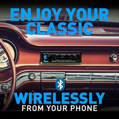 P350MB Car Audio Stereo System – Single Din, Bluetooth Audio and Single DIN
