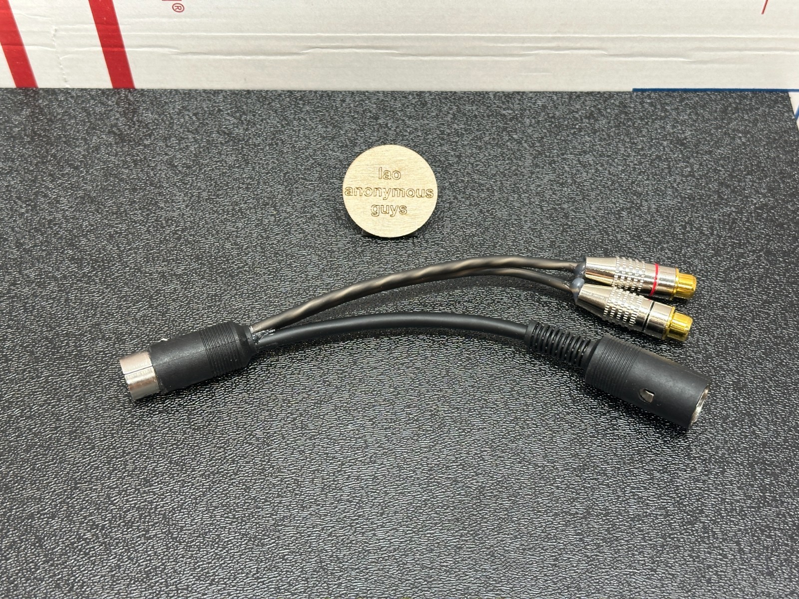 5-pin Male-Female DIN-RCA Injector for Kenwood Vintage Old School Interconnector