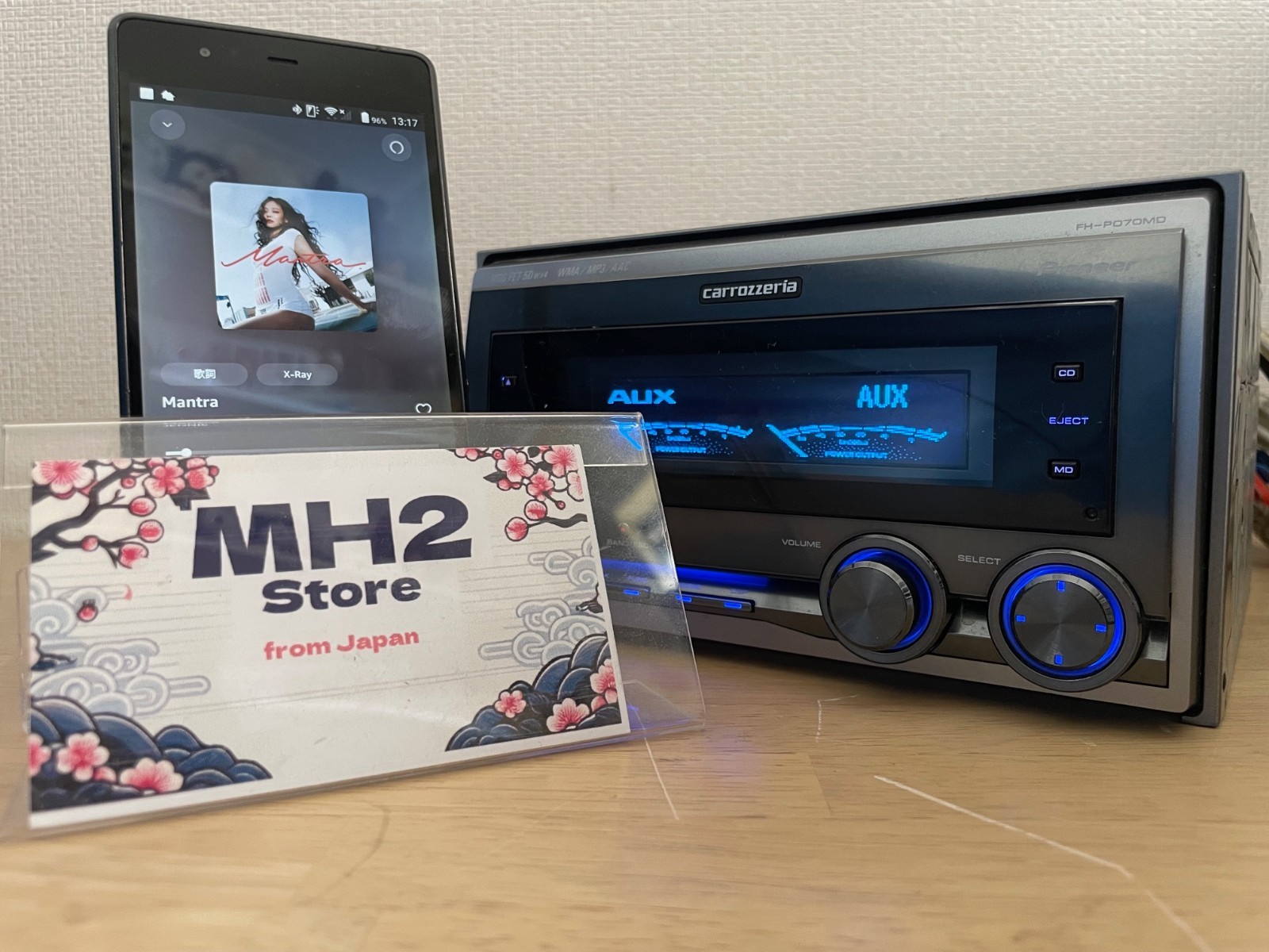 Pioneer Carrozzeria FH-P070MD 2DIN Car Audio CD MD AUX Player With Bluetooth