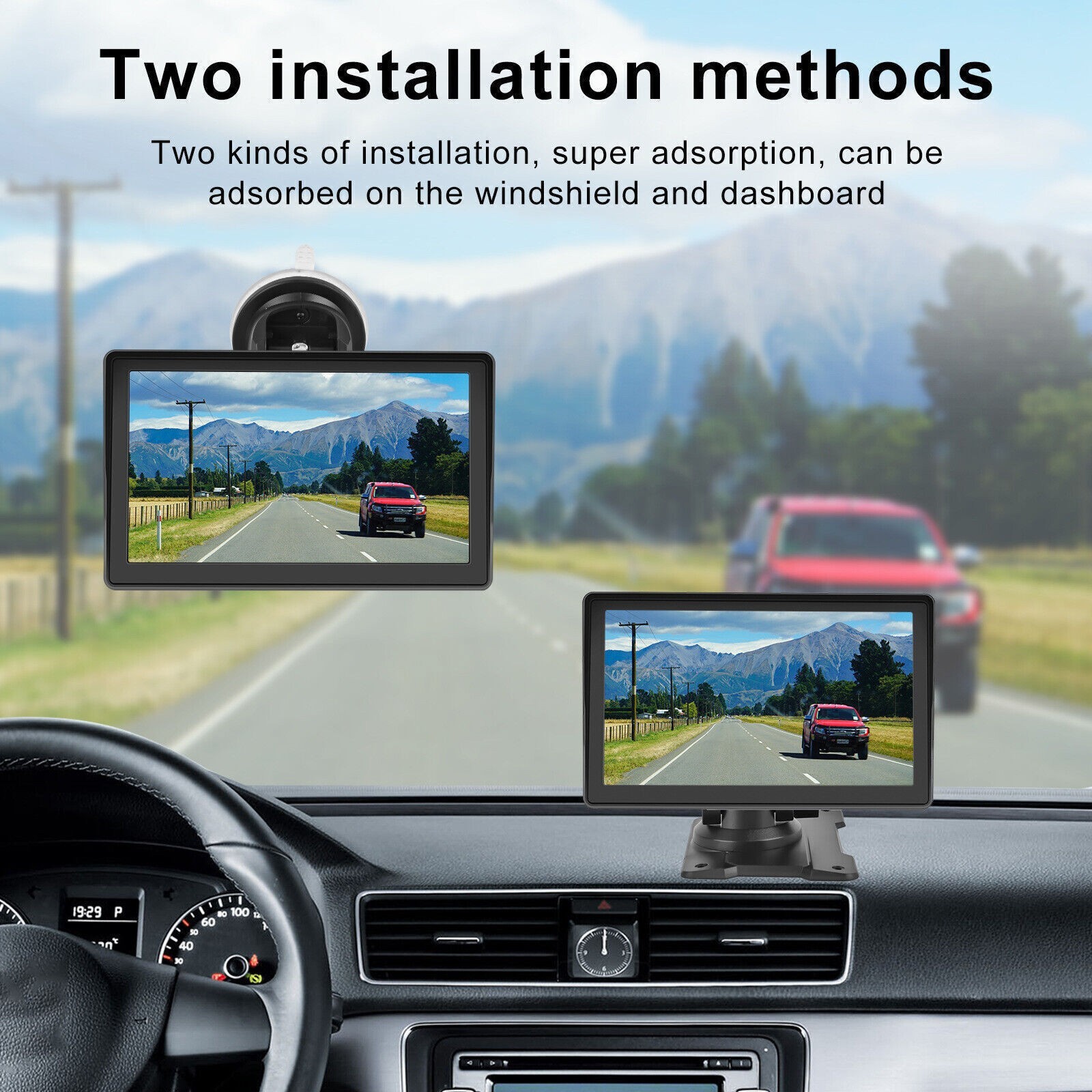 7″ Portable Car Monitor Wireless Carplay Android Auto Bluetooth MP5 Player
