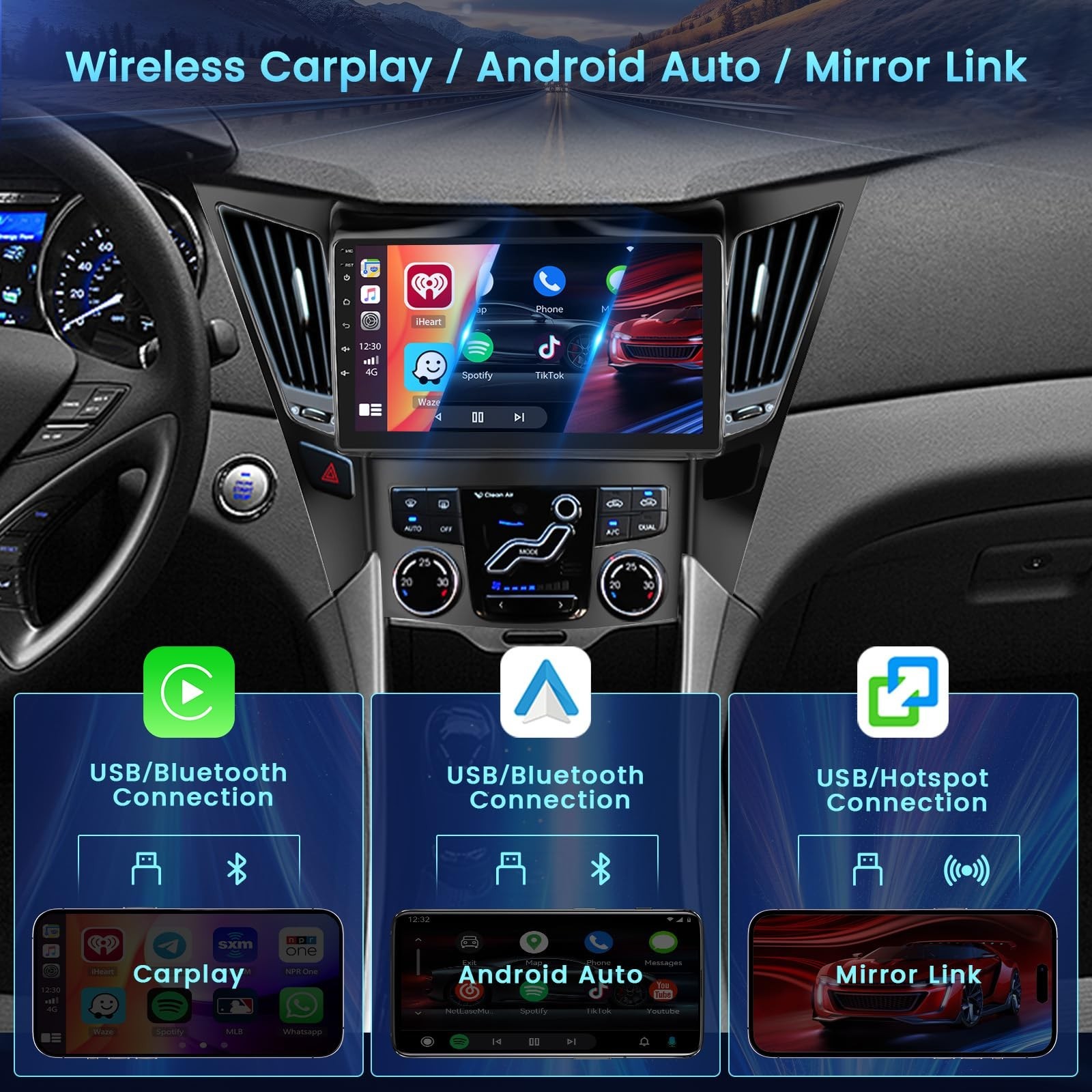 [Fuluku]2+64GB 9″ Android 15 Carpaly Car Radio for Hyundai Sonata 2010-2014 |…