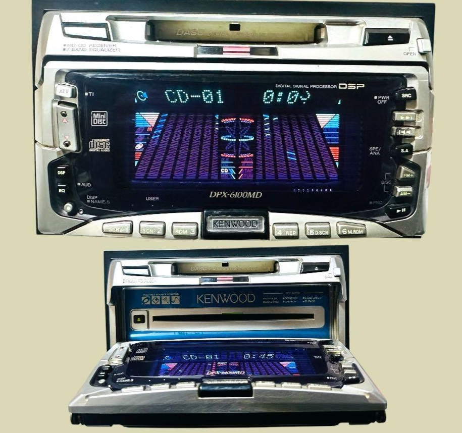 Kenwood DPX-6100MD 2 DIN CD MD Player Receiver Car Audio Stereo Head Unit Junk