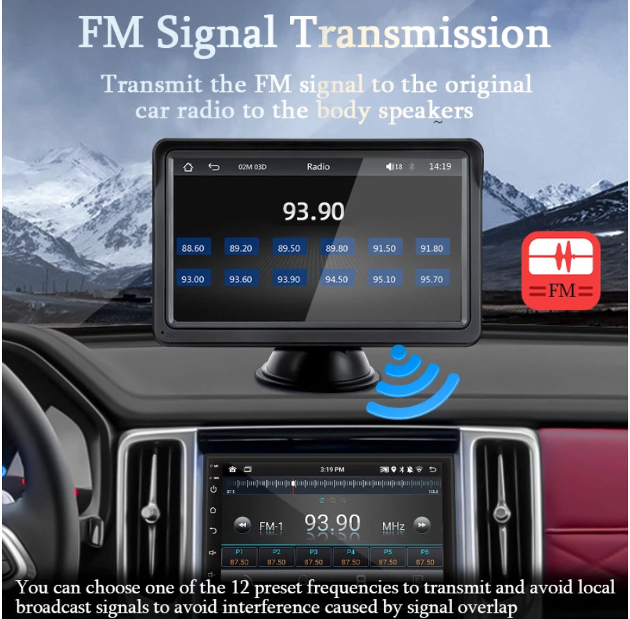 Apple CarPlay Android Auto Car Radio Multimedia Video Player Portable