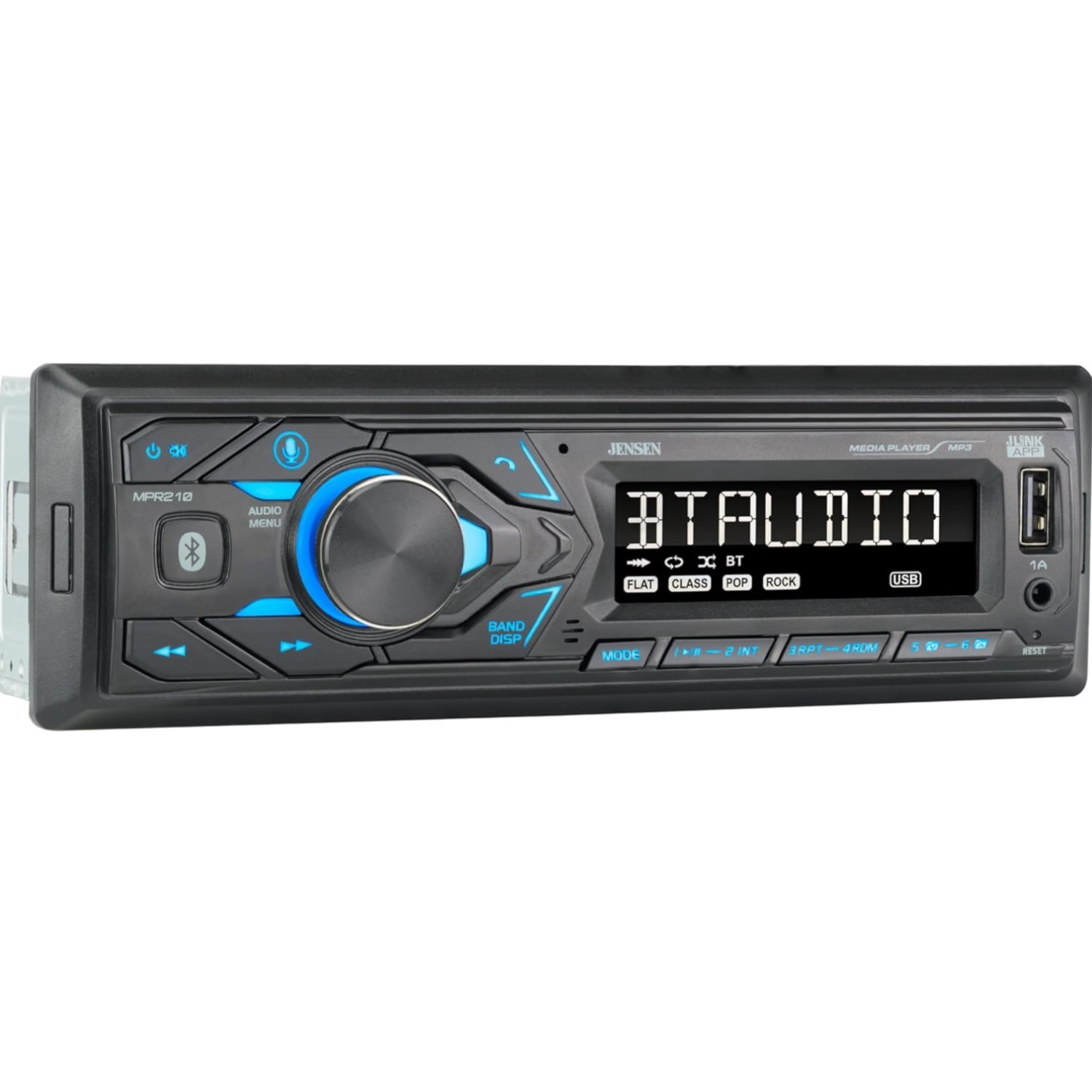 Car Stereo Bluetooth USB FM Radio 7 Character LCD Single DIN Hands Free