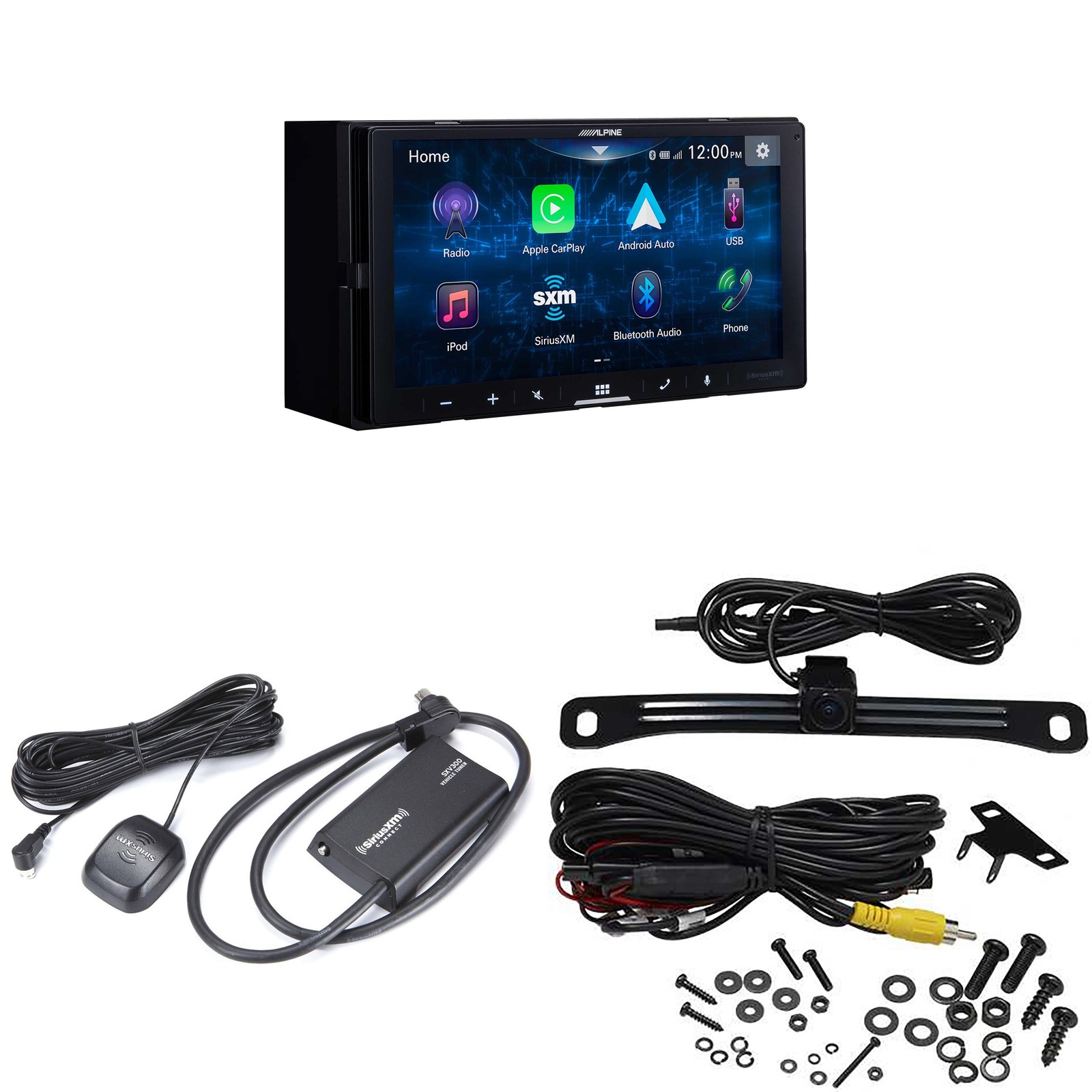 Alpine iLX-W670 7″ Mechless Bluetooth Car Receiver Deck with Sirius Tuner and…