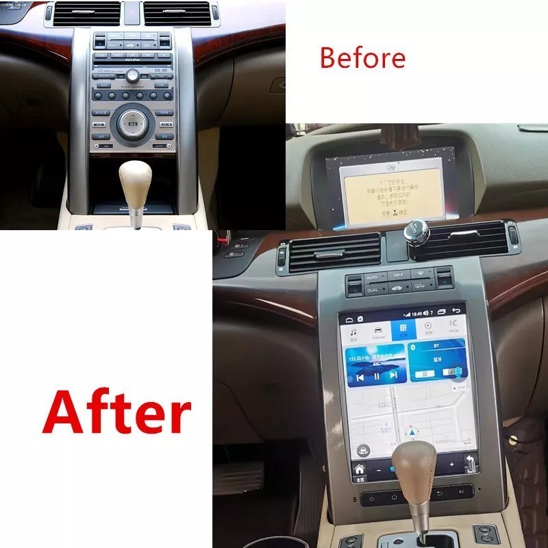 10.4” Car Radio Wireless Android Auto CarPlay Navigation For Acura RL 2004-2012
