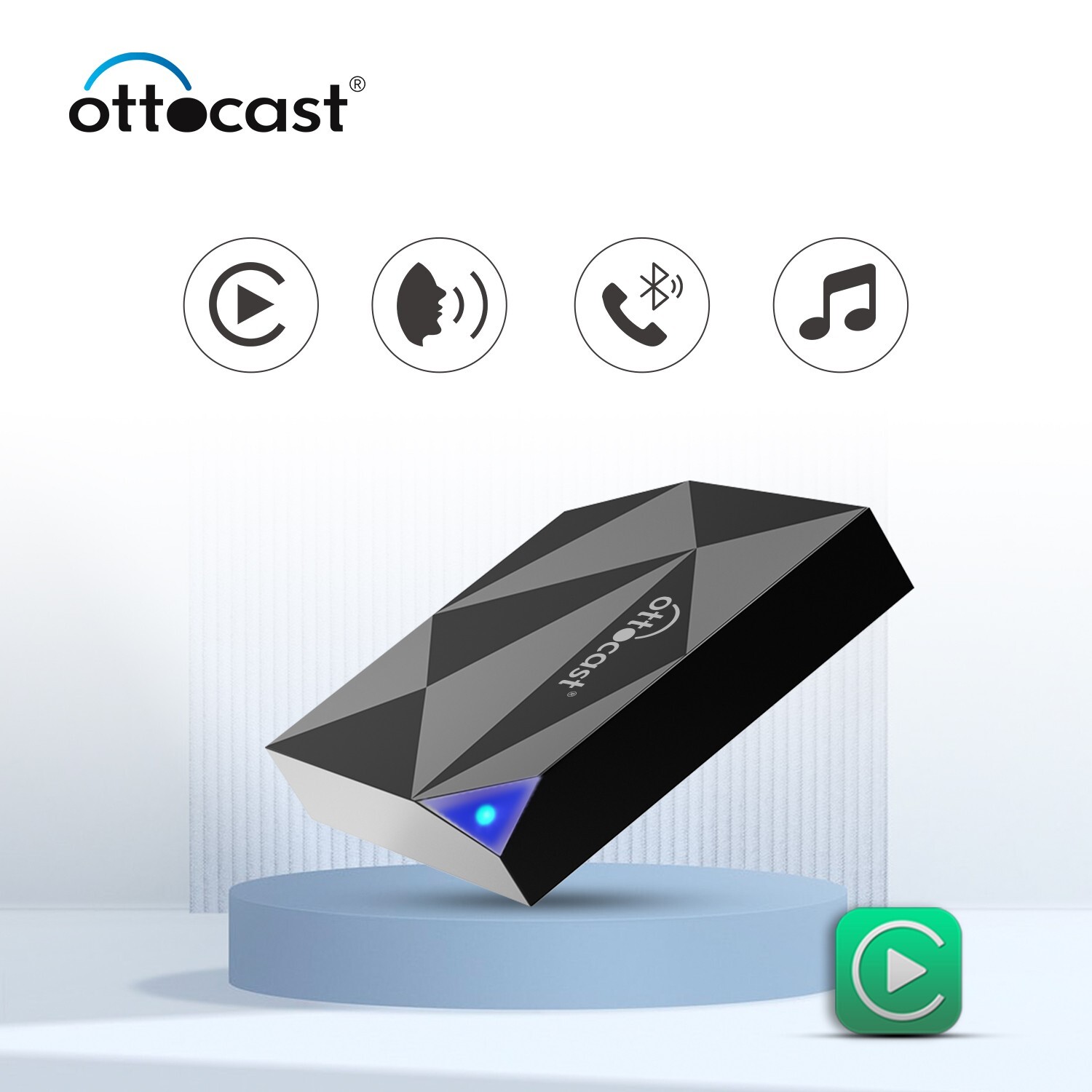 Ottocast Wired to Wireless Carplay Adapter U2 AIR, Navigation Player for iPhone