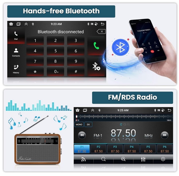 2014-2019 Ford Escape CarPlay Android 13 GPS Navi 6G+128G Radio Stereo