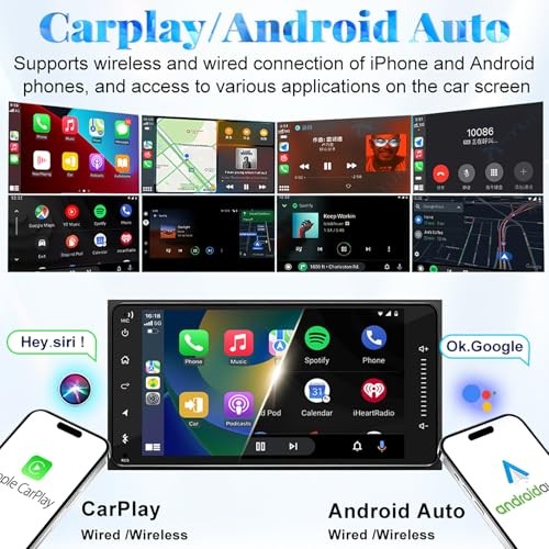 4+64G Car Radio for Scion xB 2004-2015, tC 2005-2016, 7 Inch QLED Touch Screen