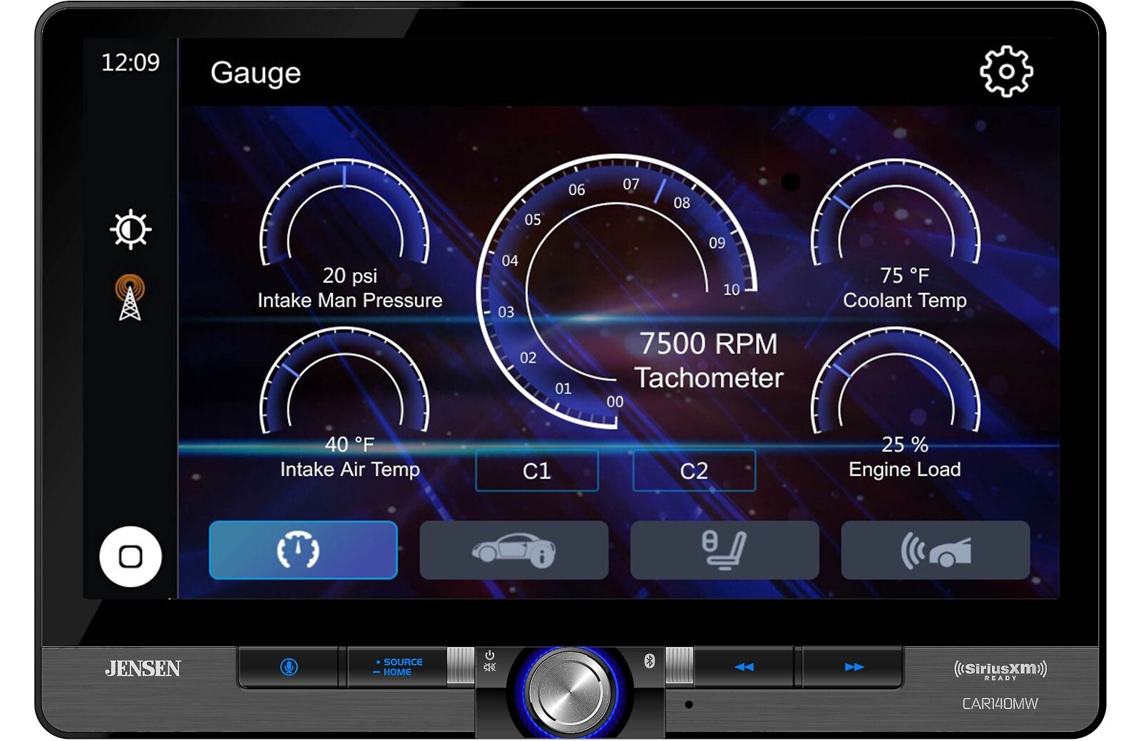 Jensen CAR140MW 10.1 Inch Floating touchscreen Digital multimedia receiver