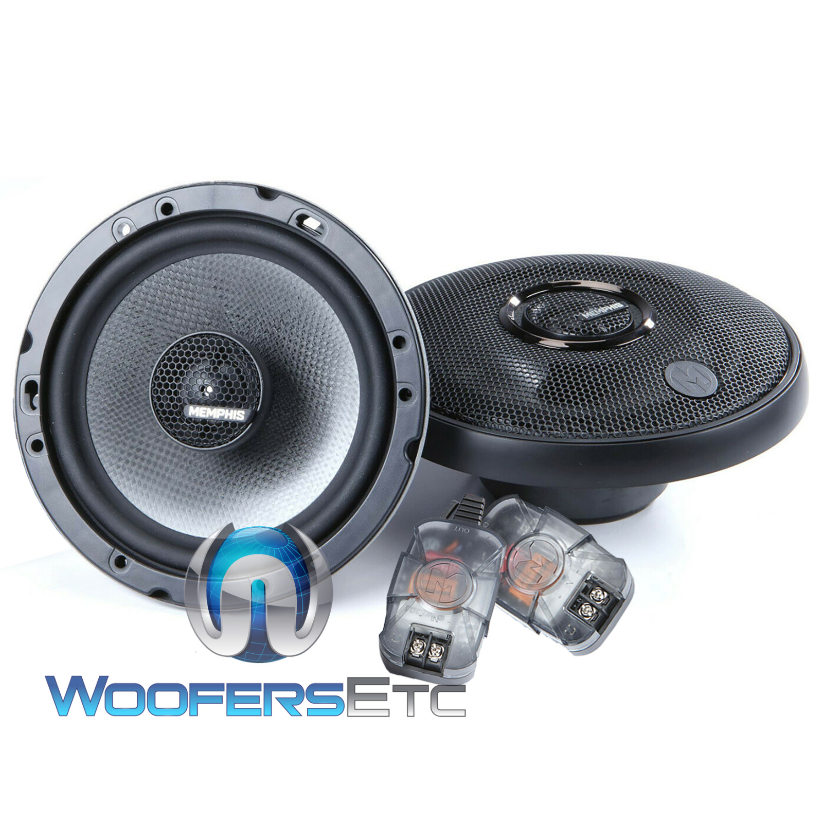 MEMPHIS MS62 6.5″ CARBON FIBER COAXIAL ALUMINUM TWEETERS SPEAKERS CROSSOVERS NEW