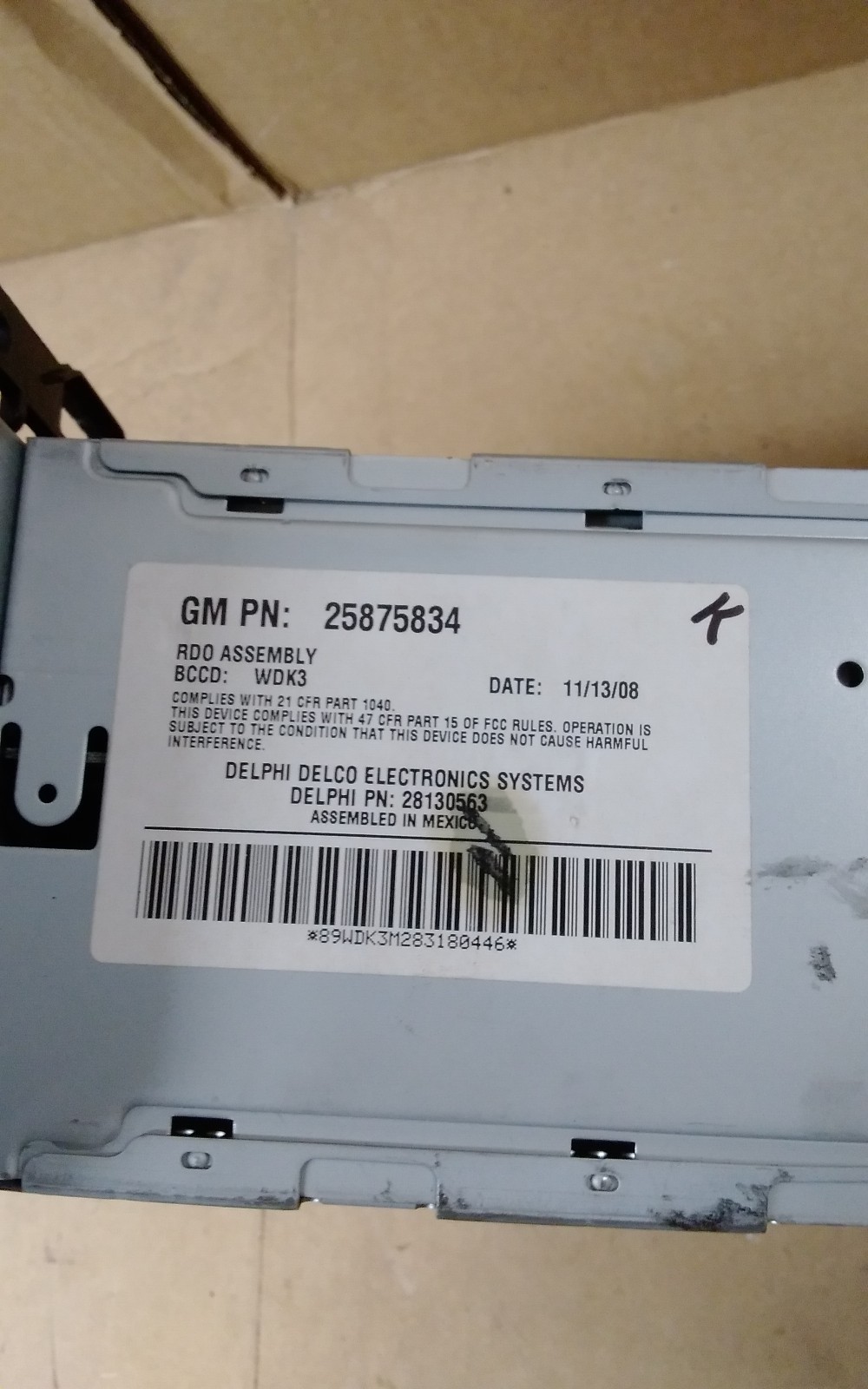 2008 2009 BUICK LACROSSE AM FM STEREO CD (opt UN0) RADIO 25875834