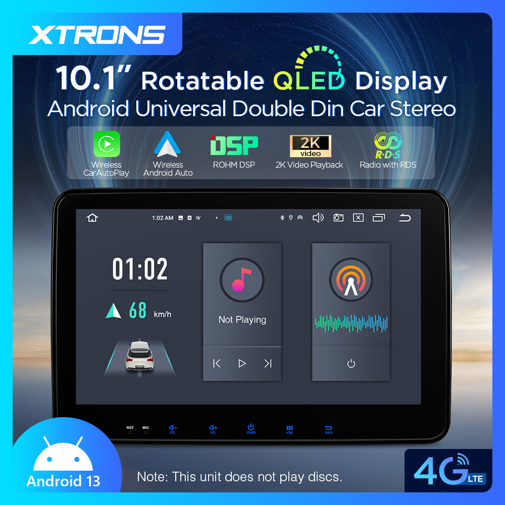 Double 2DIN 10.1” Android 13 8-Core 64G DSP Car Stereo Radio GPS WiFi 4G LTE 2K