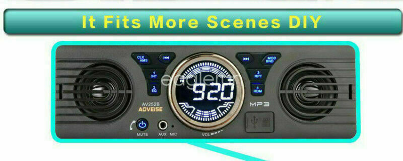 SD Car Radio Stereo MP3 Player Speaker In-Dash 12V 1 Din Bluetooth FM AUX USB TF