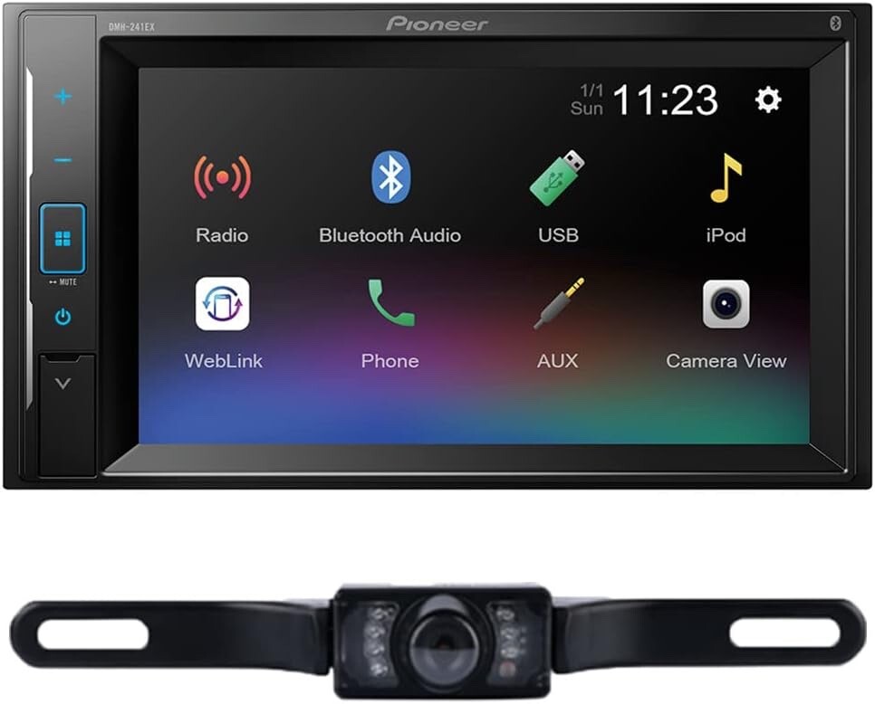 Pioneer DMH-241EX 6.2″ WVGA Resistive Touchscreen Car Stereo w/ Backup Camera