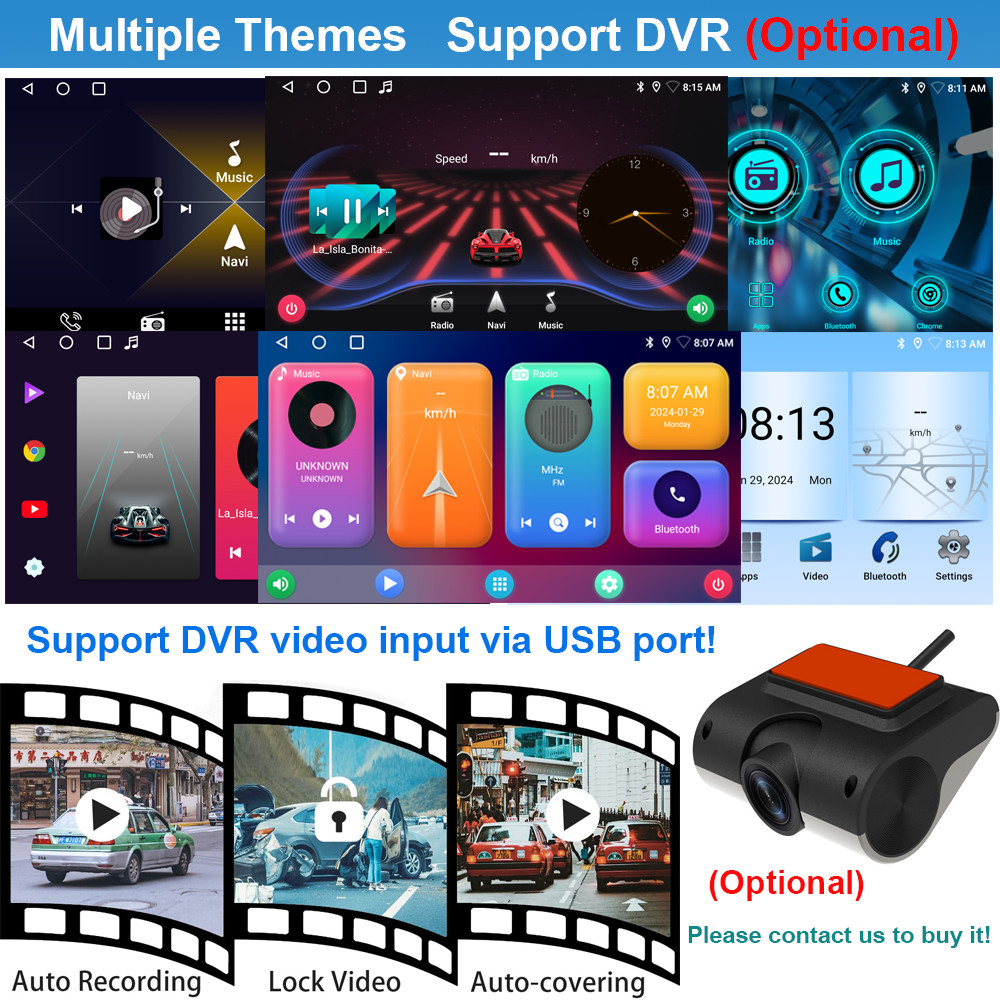 Double 2DIN Rotatable 10.1” Android 13 Touch Screen Car Stereo Radio GPS Wifi