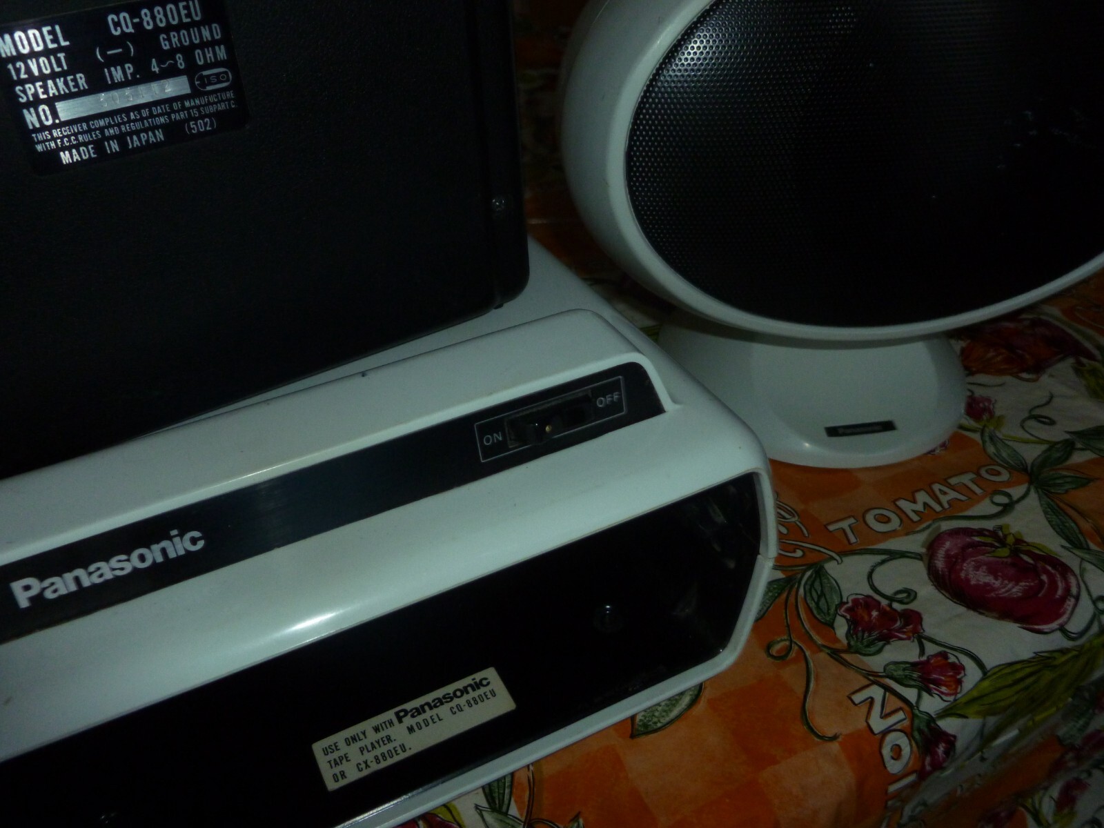 Rare Panasonic Space Age 8-Track Player Fm Stereo Home/Auto With Speakers