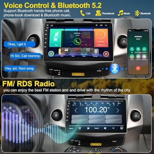 4G+64G Car Radio Stereo for Toyota RAV4 2007-2012Android 13 Touch Screen