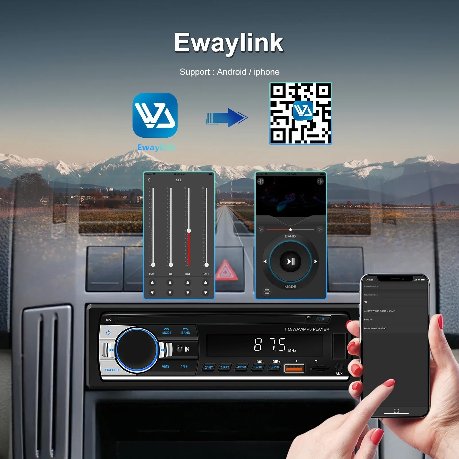 Bluetooth Car Stereo Audio In-Dash FM Aux Input Receiver SD USB MP3 Radio Player