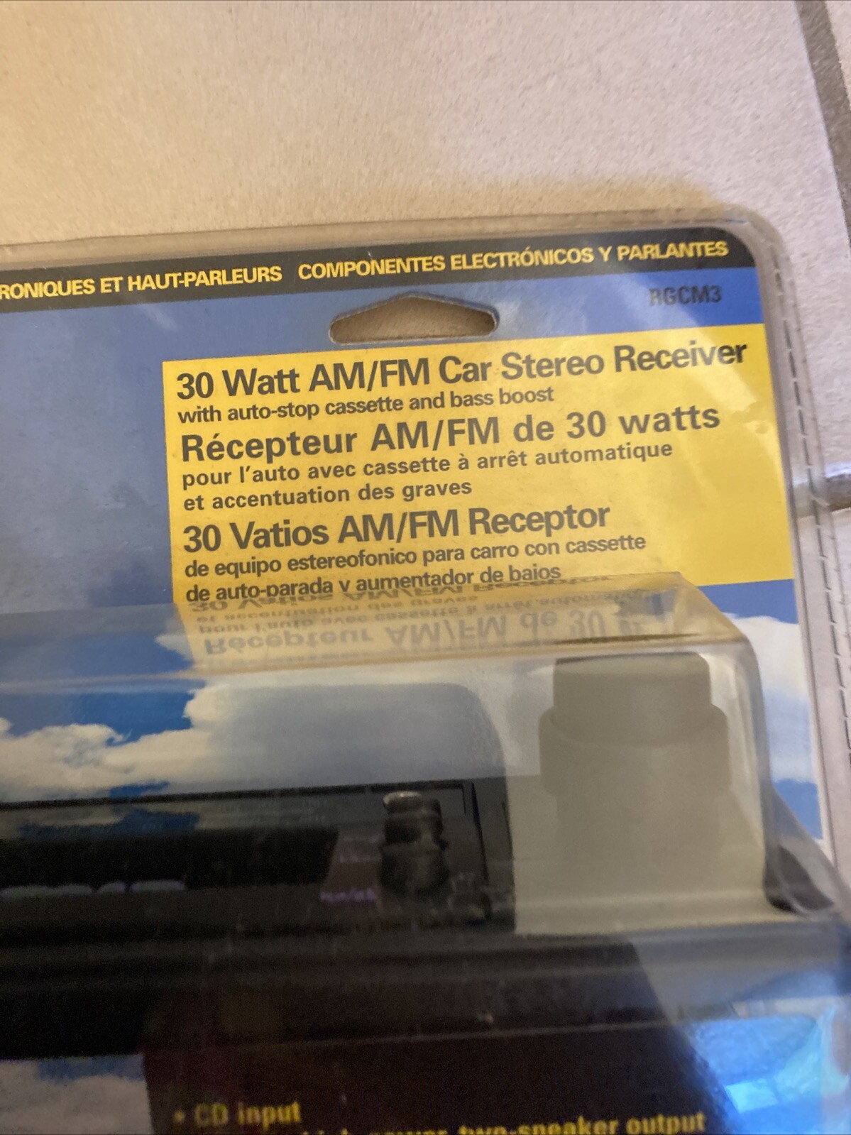 Road Gear 30 Watt AM/FM Car Stereo Cassette Tape Player Receiver New Sealed
