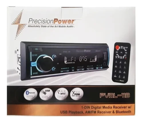 Precision Power PVML-11B 1-DIN Digital Media Receiver with USB and Bluetooth