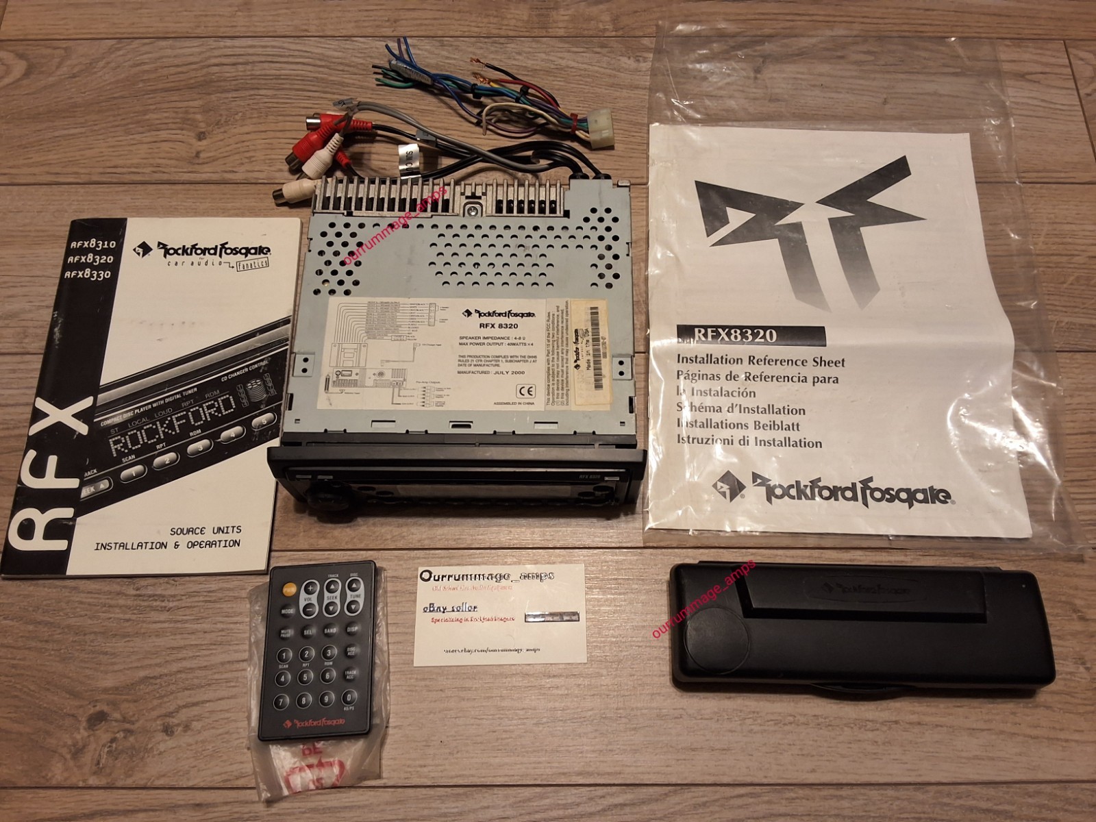 Rockford Fosgate RFX-8320 Car Audio CD PLAYER OLD SCHOOL W/Remote