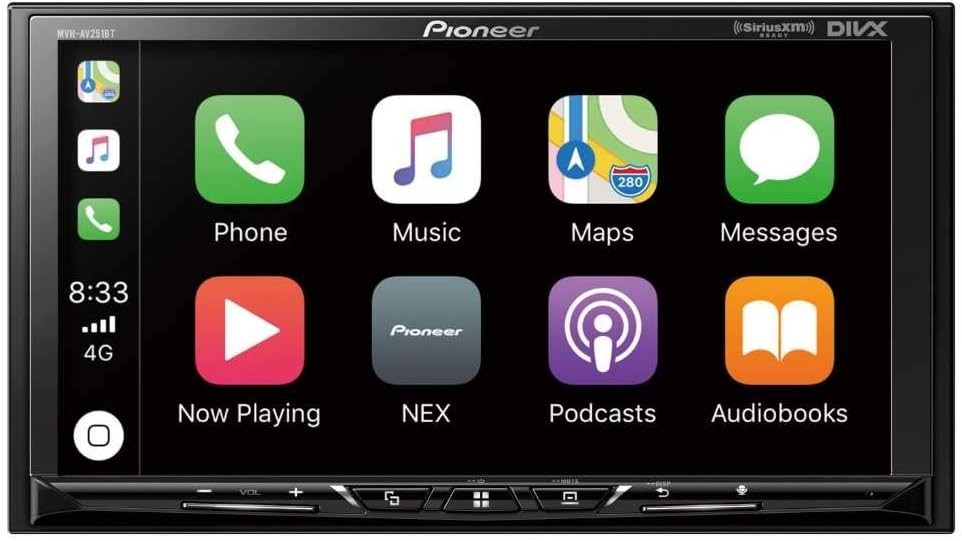 Pioneer MVH-AV251BT 7″ Digital Multimedia Video Receiver, Apple CarPlay, Android