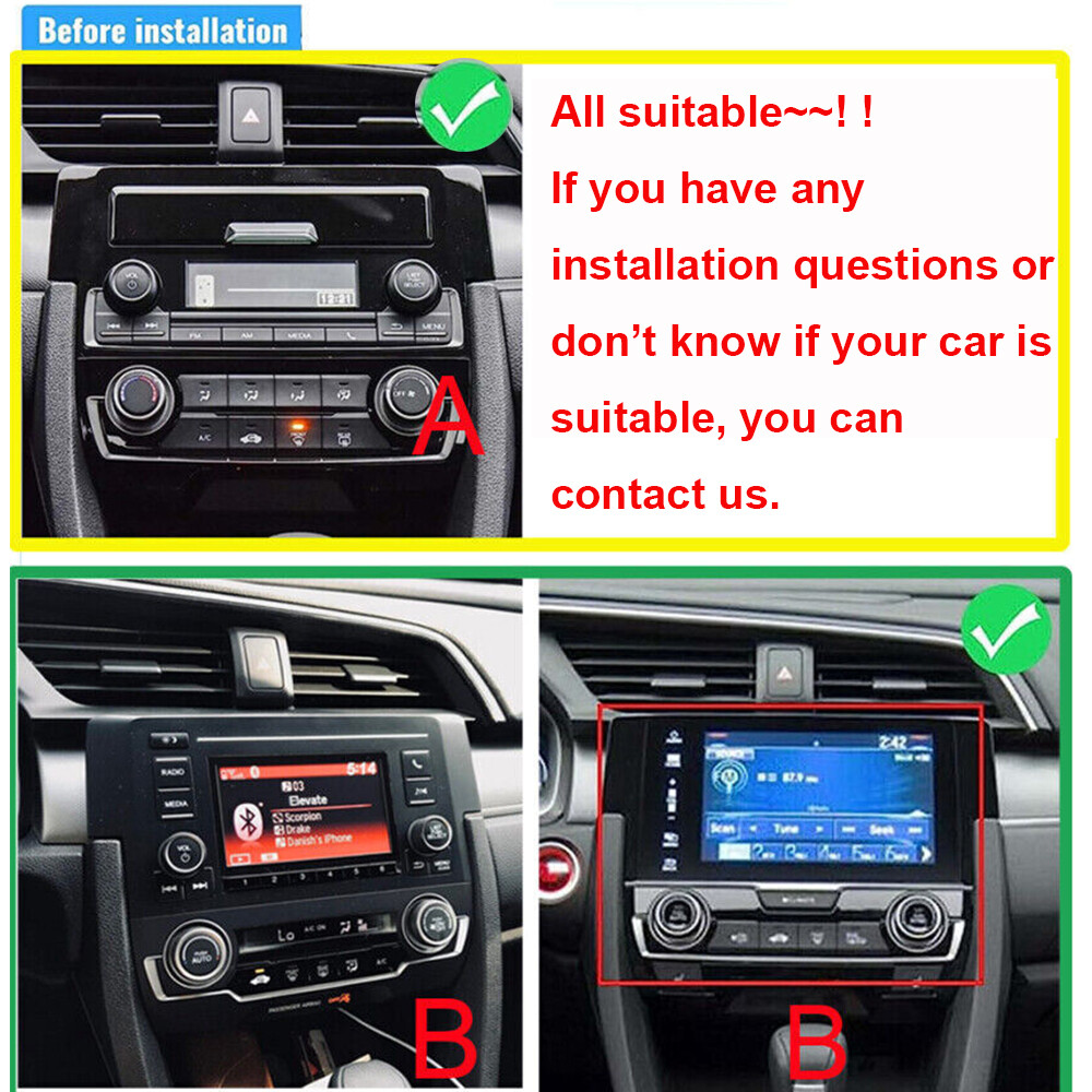 9″ 32G FOR HONDA CIVIC 2016-20 CAR STEREO RADIO GPS WIFI APPLE CARPLAY 1280*800