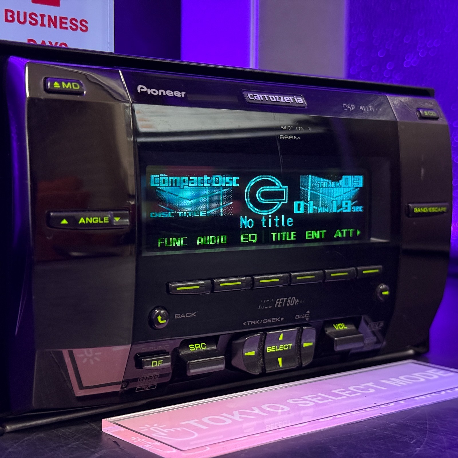 Pioneer Carrozzeria FH-P666MD 2DIN Car Audio CD MD Player Added Bluetooth Stock