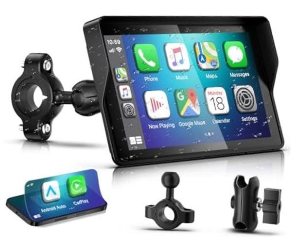 2026 GPS Carplay 5 inch for Motorcycle with 5 Inch Screen+Mounting Bracket